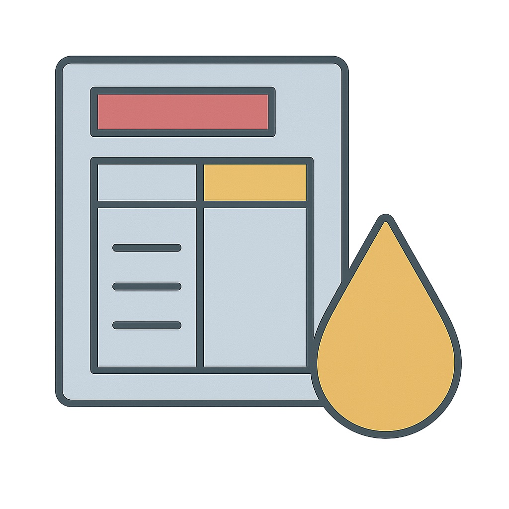 Lye & Oil Ratio Quick Reference Chart